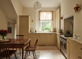 Pernille Lind's wonderfully tranquil flat in North London has a consistently creamy colour palette. Her kitchen is...